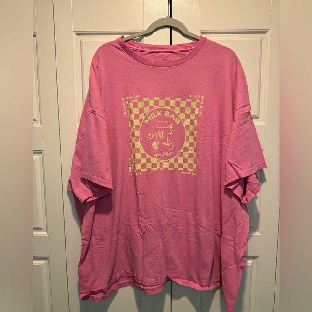 Pink 'Milk Bar' Graphic Tee 4XL